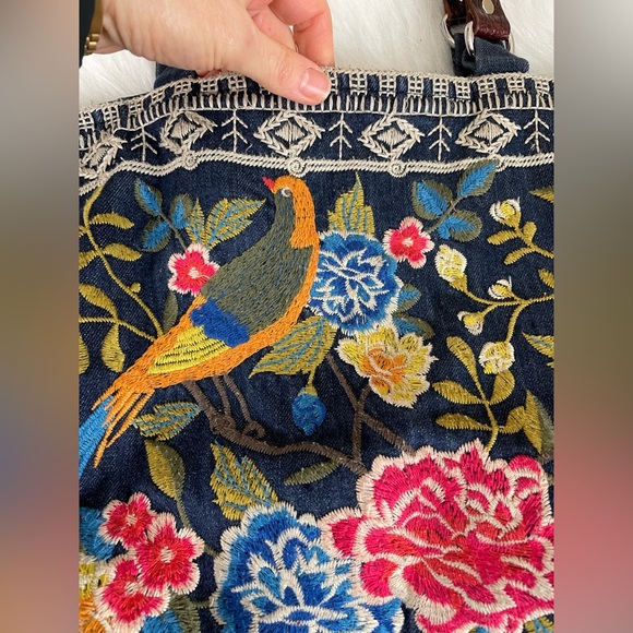 Johnny Was Jasmine Embroidered Denim Tote - Picture 15 of 15